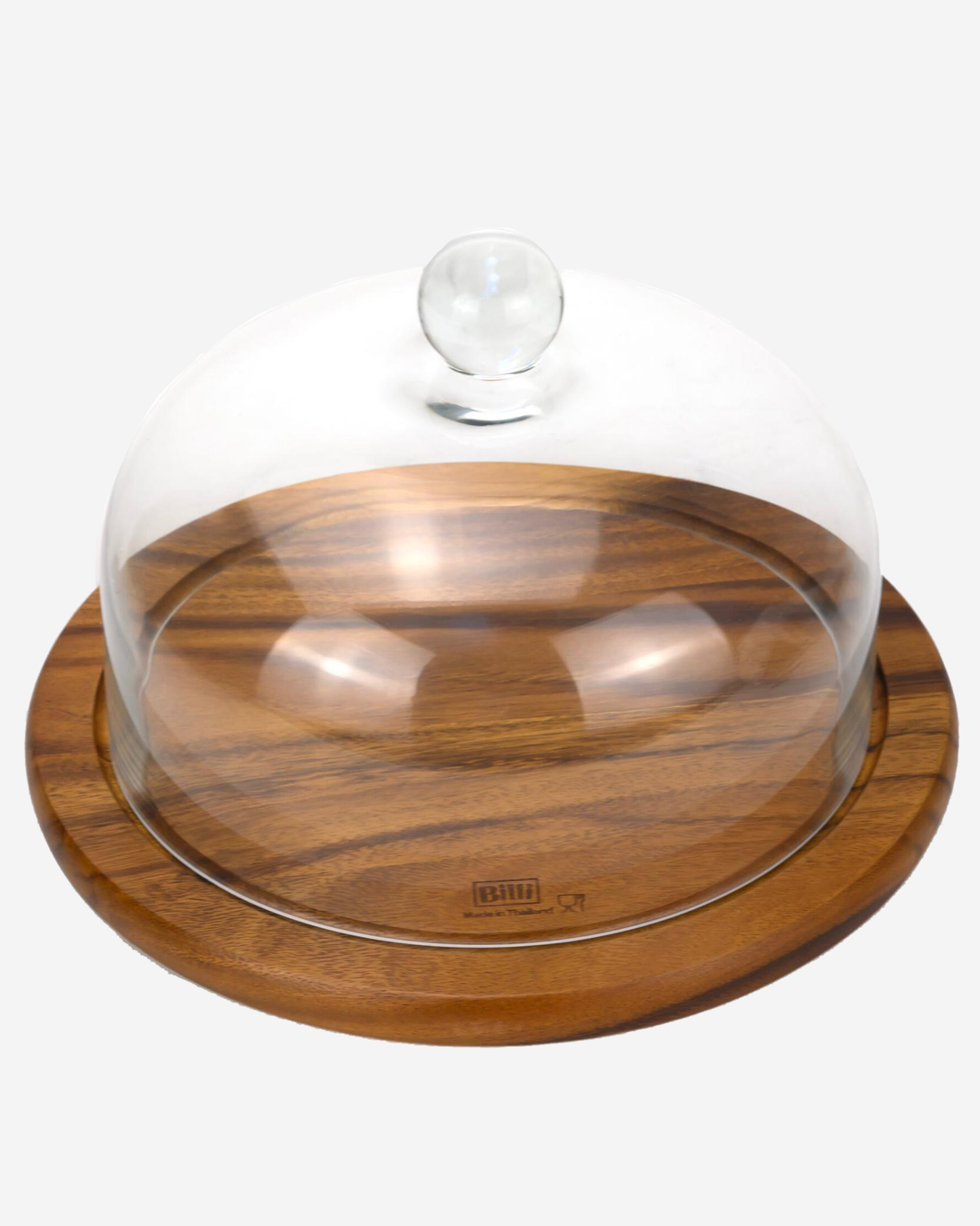 Billi Acacia Cake Dome with Glass Lid 29.5 cm