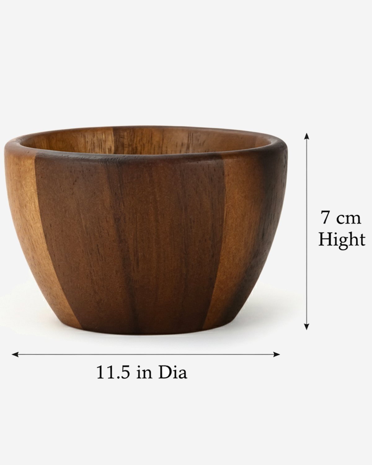 Billi Acacia Wood Nuts Bowl, Natural Brown, 11.5cm