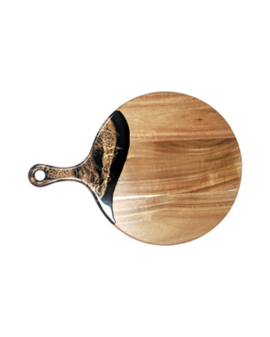 لوح التجديف الدائري لين وليانا أكاسيا 12 بلس بخمسة مقابض، لون أسود