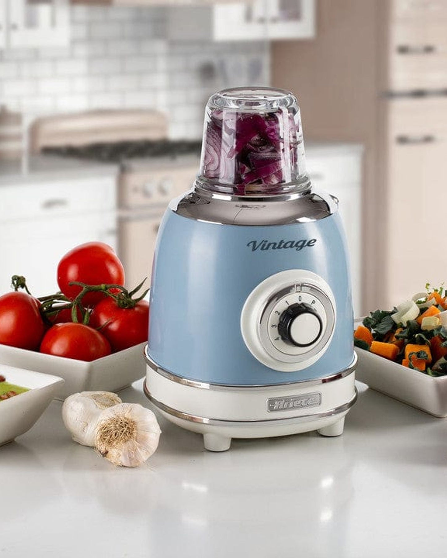 خلاط زجاجي عتيق من أرييتي + مطحنتين