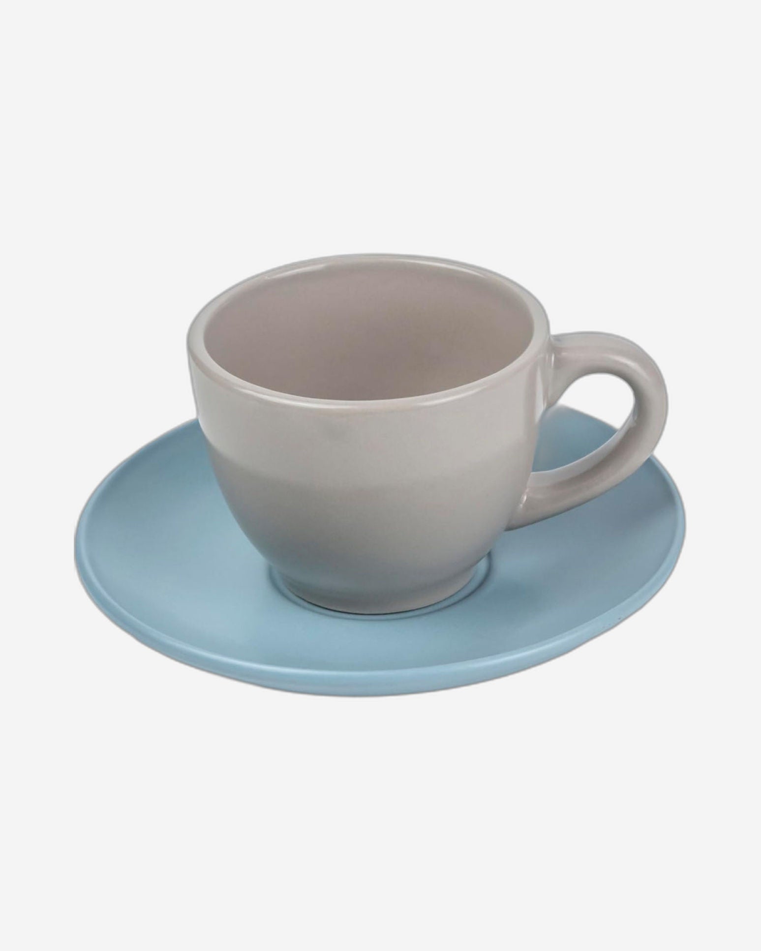 طقم فناجين قهوة وصحن من شالو جاسبي، ٤ قطع، سعة ٩٠ مل، مطلي بطبقة من الزجاج السنغافوري | أدوات مائدة للمطبخ، سيراميك، فخار حجري