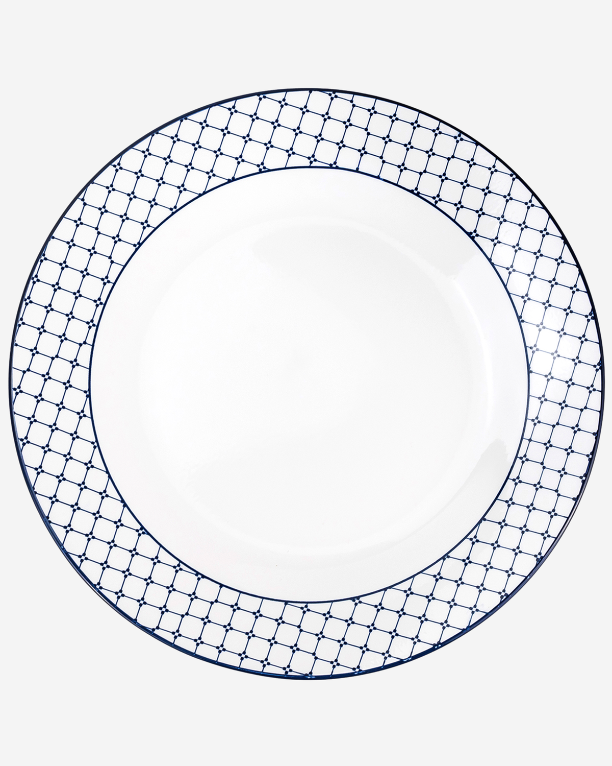 Shallow Malfi Porcelain 12-Piece Dinner Set, Blue, 4 Dinner Plates 10.5", 4 Side Plates 7.5" & 4 Small Bowls 4.5"