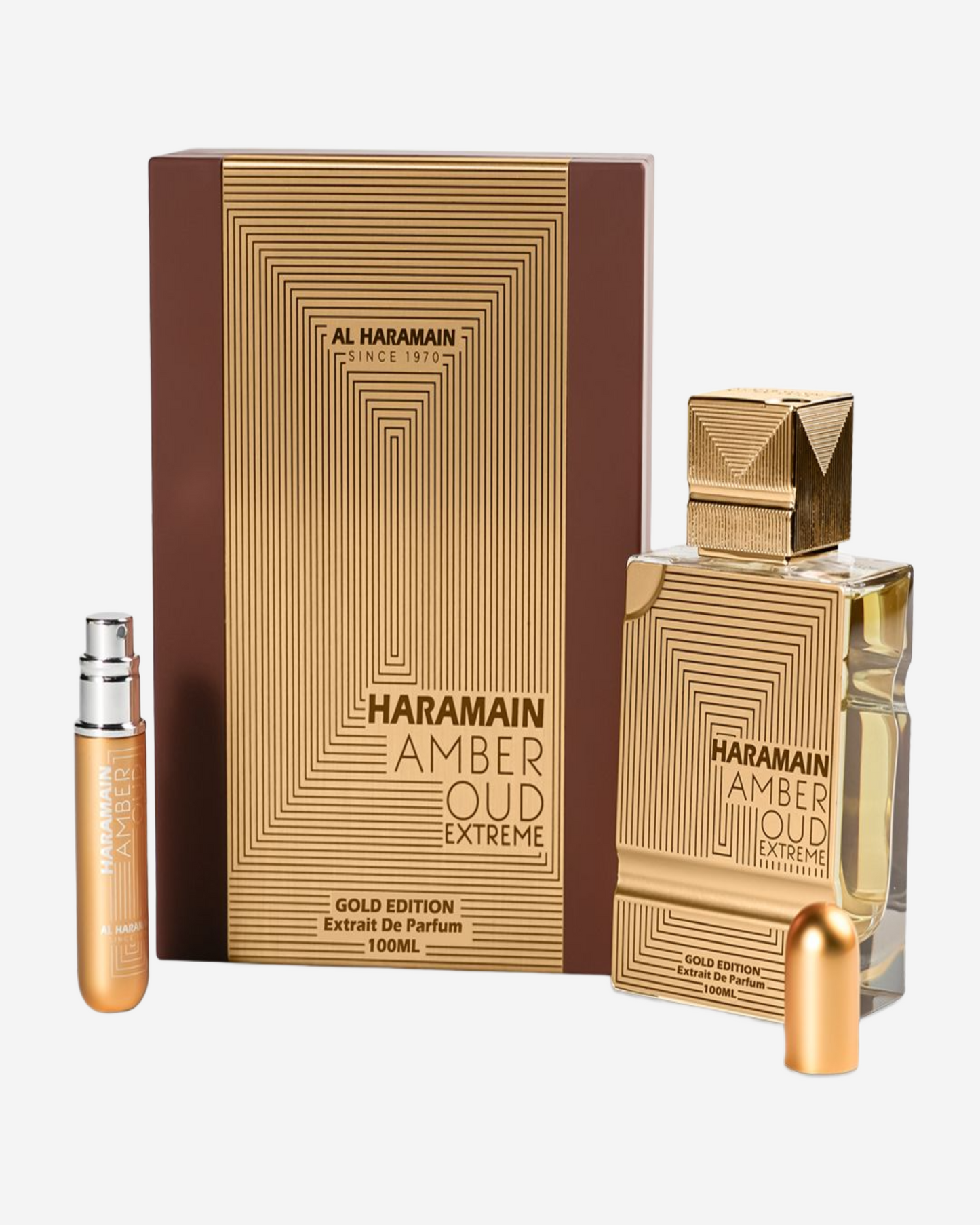 Haramain Amber Oud Gold Edition Extreme 100Ml Extrait De Parfum+Refillable Automiser