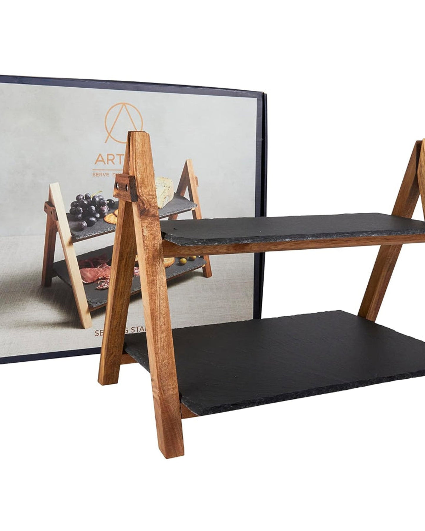 حامل تقديم فني مكون من طبقتين 40×30 سم