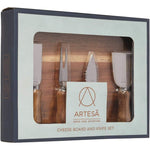 مجموعة تقديم ألواح الجبن الفنية من خشب الأكاسيا