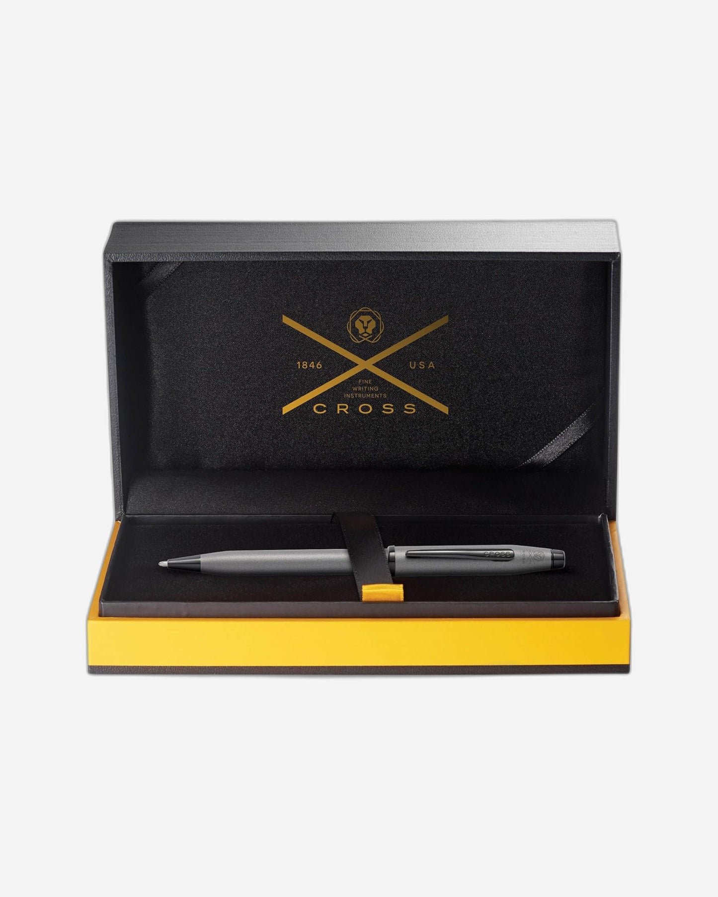 قلم حبر جاف Cross Century® Ii Gunmetal Grey مع طلاء Pvd أسود مصقول - AT0082WG-115