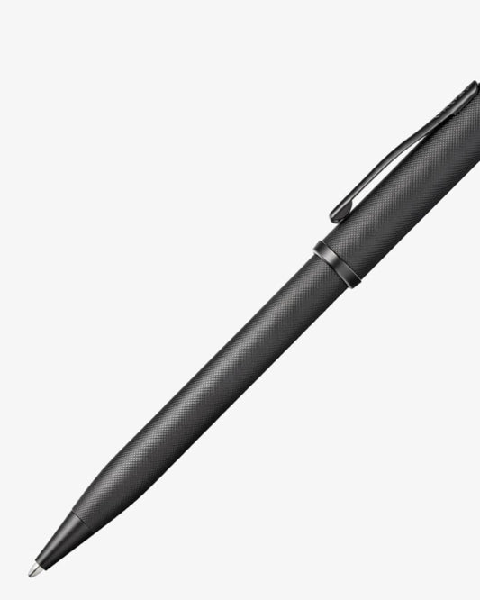Cross Century 2 Black Micro Knurl Ballpoint Pen with Matte Black PVD Trim in Luxury Gift Box
