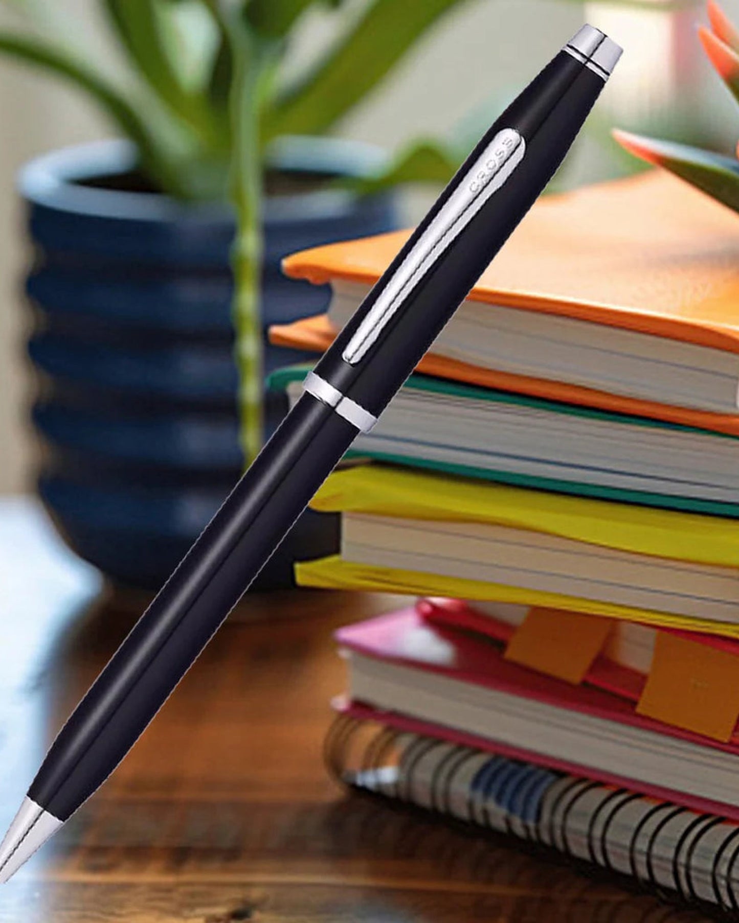 قلم حبر جاف Cross Century® Ii أسود مطلي بالكروم - AT0082WG-157