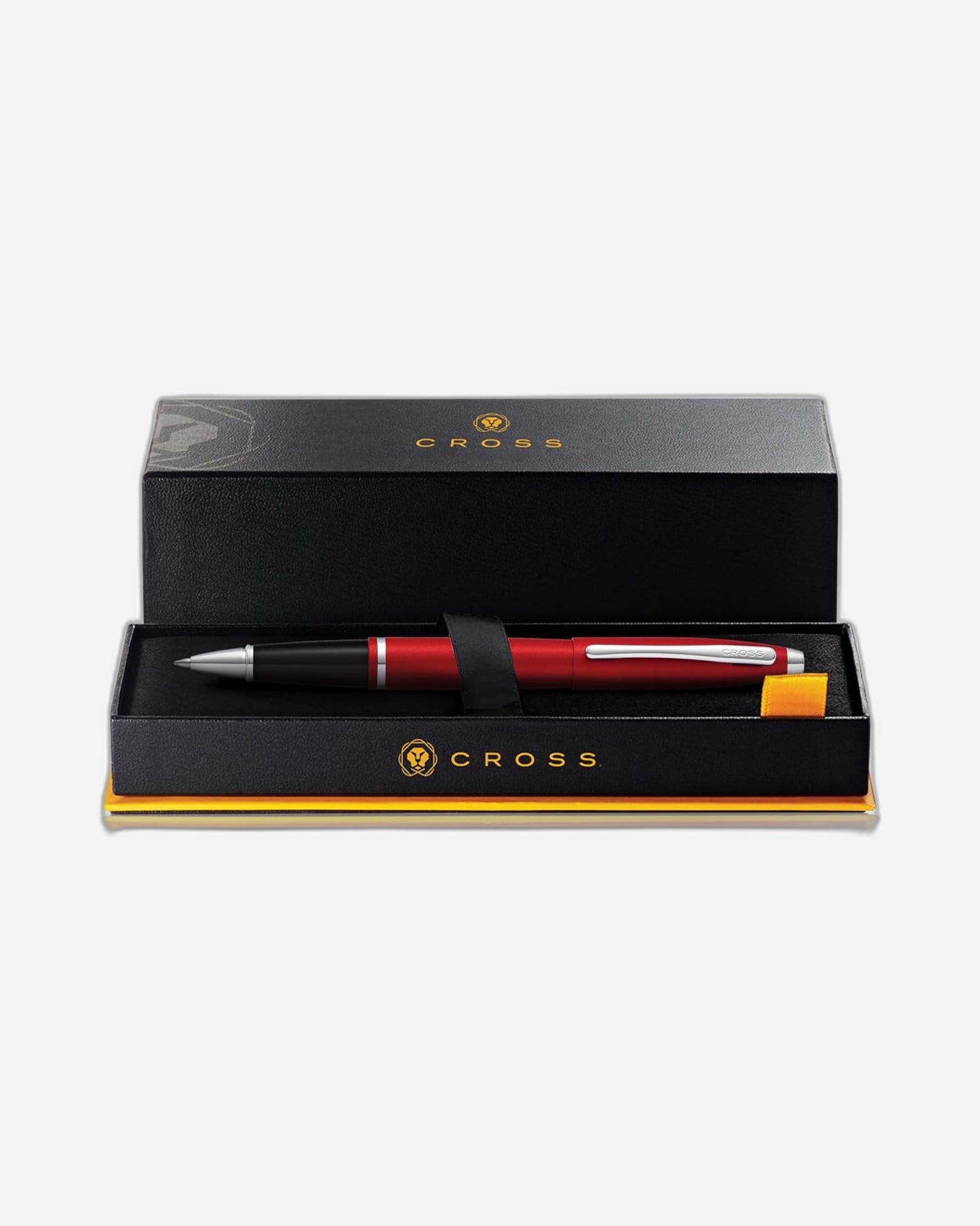 قلم حبر جاف Cross Calais™ بلون قرمزي معدني غير لامع مع كروم مصقول من Appointments Selectip® - AT0115-19