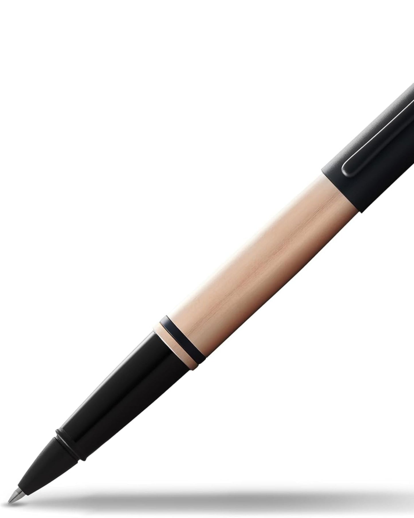 Cross Calais™ Brushed Rose Gold And Black Lacquer With Black Lacquer Appointments  Selectip® Rollerball Pen