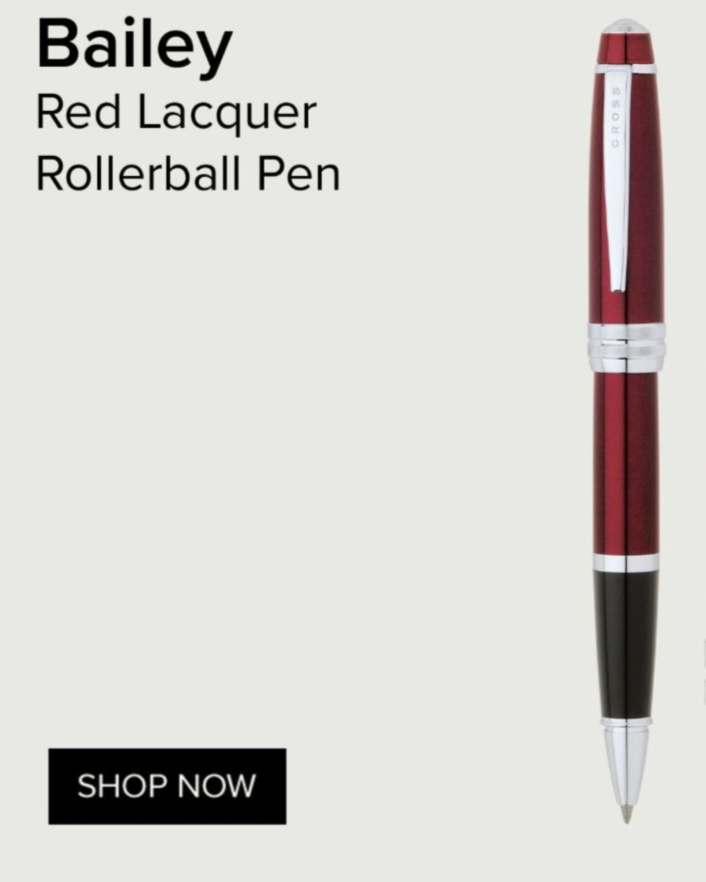 قلم حبر جاف من كروس بيلي مطلي باللون الأحمر 