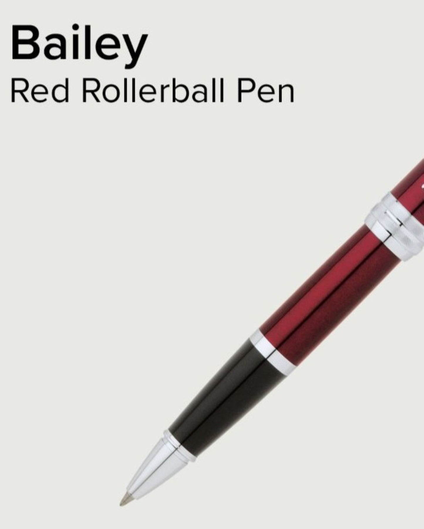 قلم حبر جاف من كروس بيلي مطلي باللون الأحمر 