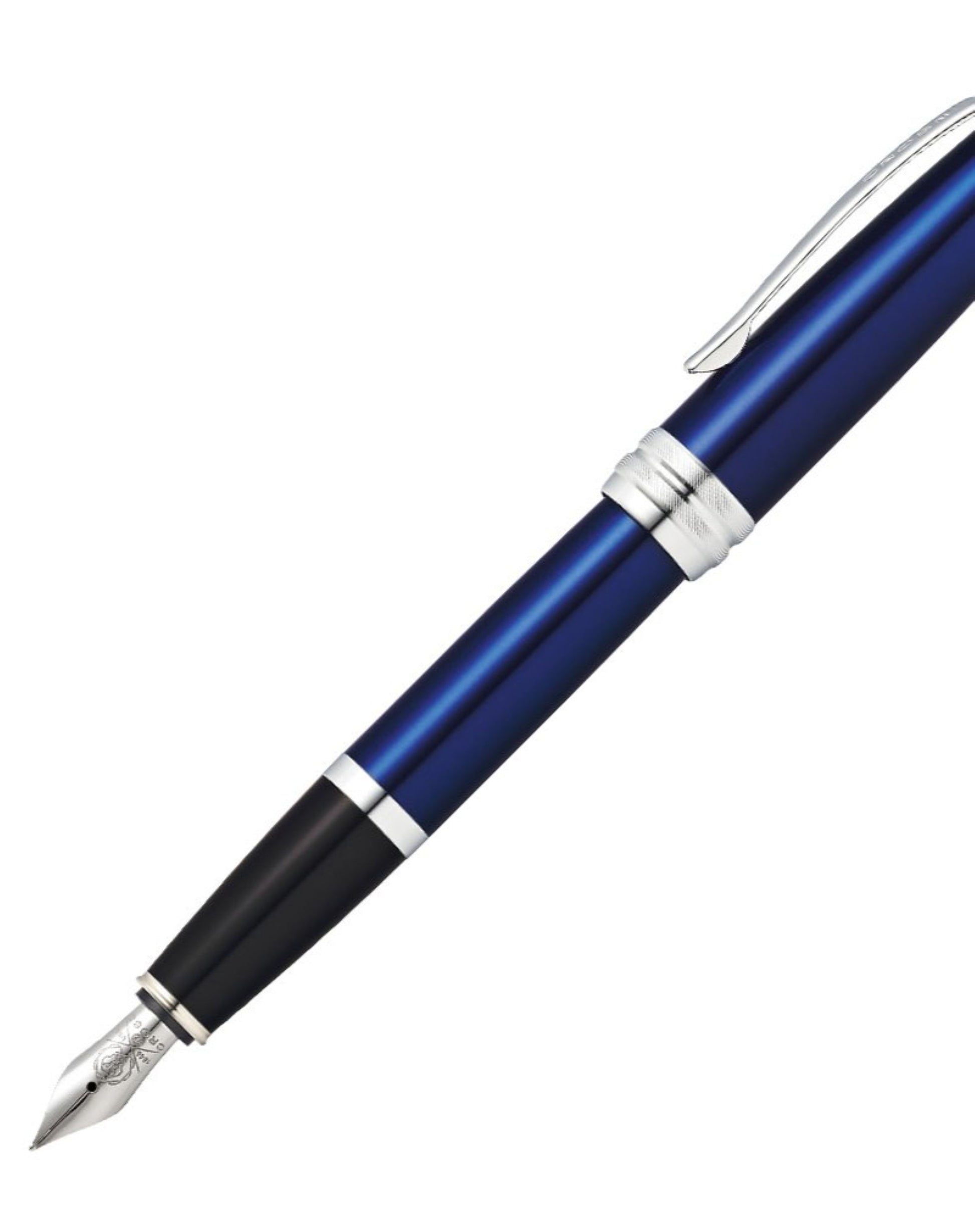 Cross Bailey Blue Lacquer Fountain Pen - Medium Nib - Premium Box AT0456-12MS