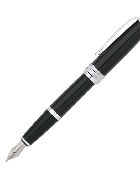 Cross Bailey Black Lacquer Fountain Pen with Medium Nib AT0456-7MS 