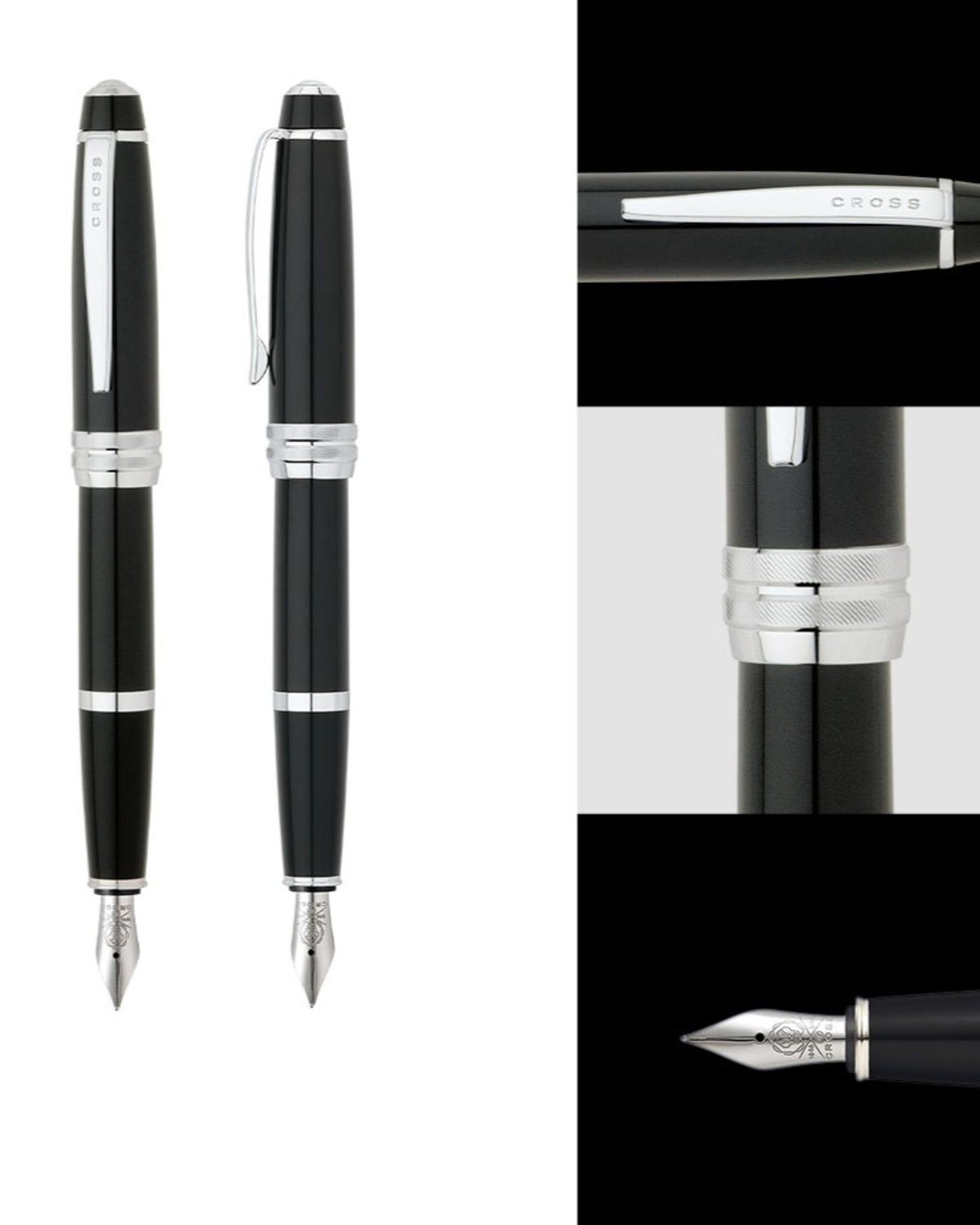 قلم حبر سايل باللون الأسود اللامع – طراز بيلي من كروس