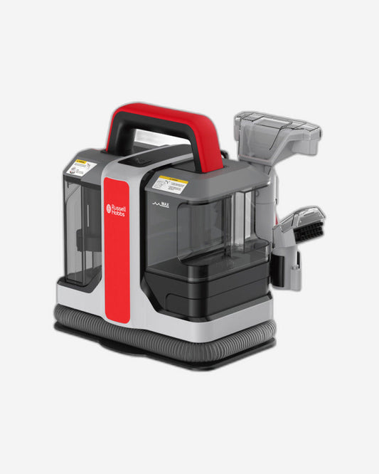 مكنسة كهربائية سبوت أواي W05 من راسل هوبز مزودة بفوهة تنظيف ذاتية، وإزالة البقع الرطبة والجافة، وخزان مياه سعة 800 مل وماء نظيف سعة 1080 مل مع أداة تنجيد بفرشاة ناعمة