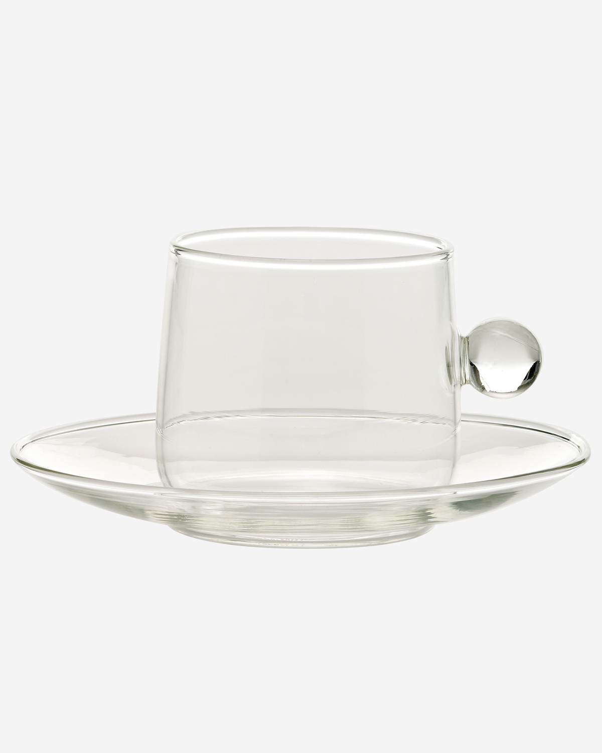 Bilia Tea Cup Transparent Ball Clear + Saucer