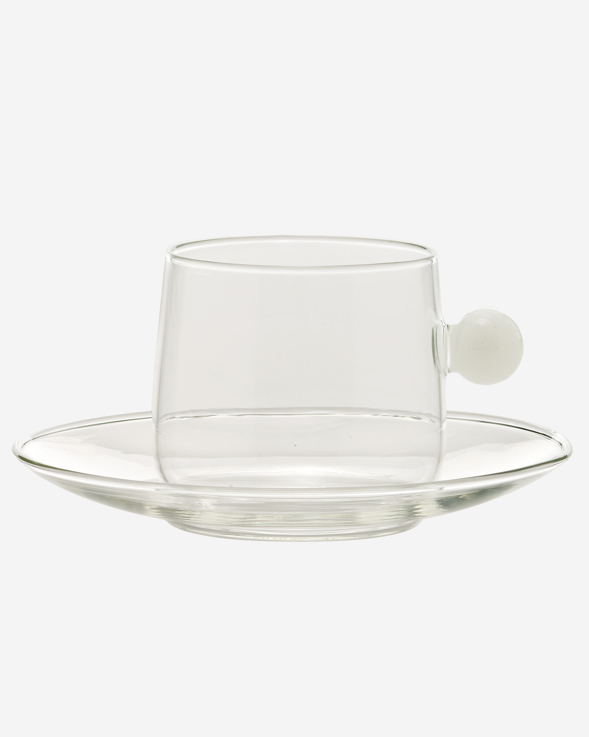 Zafferano Bilia Tea Cup Transparent Ball Clear + Saucer
