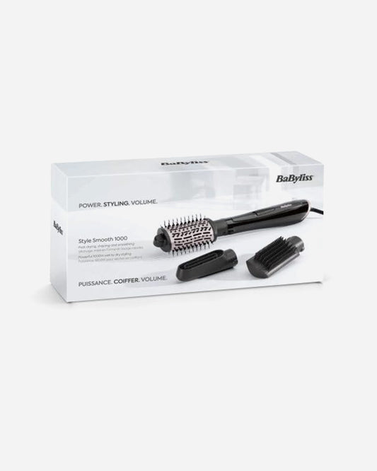 BaByliss Airbrush, 1000W & 3 Attachments with Storage Pouch, Black – BABAS128SDE (ESMA Certified)