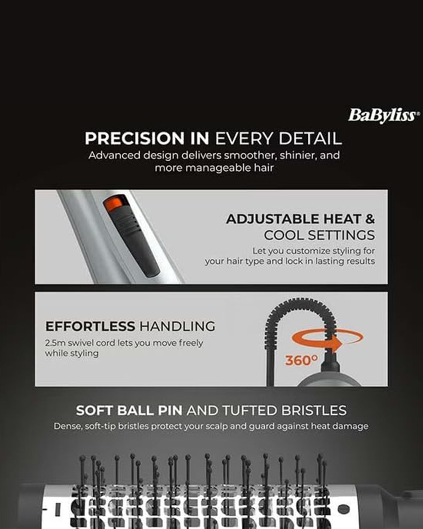 Babyliss Xanadu 1000W AS261SDE Dark Grey