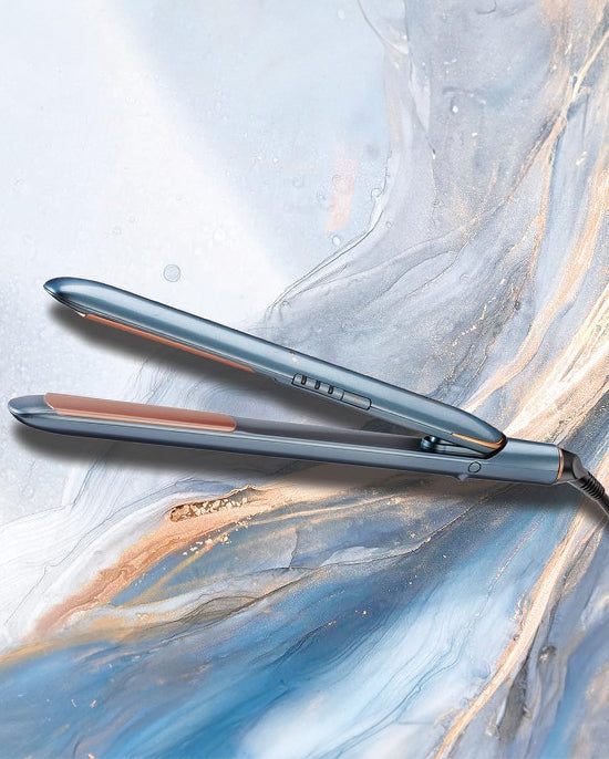 مكواة فرد الشعر بيبي ليس ٢٥ مم - إصدار دينم | ألواح سيراميك، تصفيف سريع، لمسة نهائية أنيقة