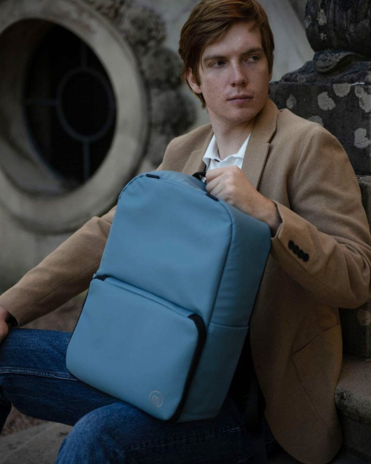 MiaMily Expanding 17" Laptop Backpack  - Slate Blue