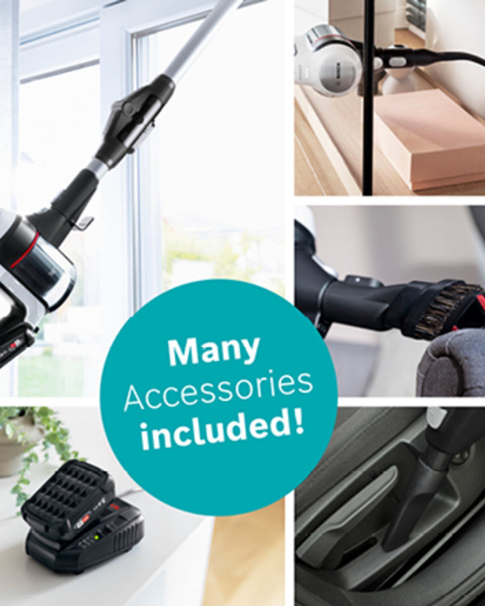 مكنسة كهربائية بوش قابلة لإعادة الشحن Unlimited 7 بقوة 180 واط