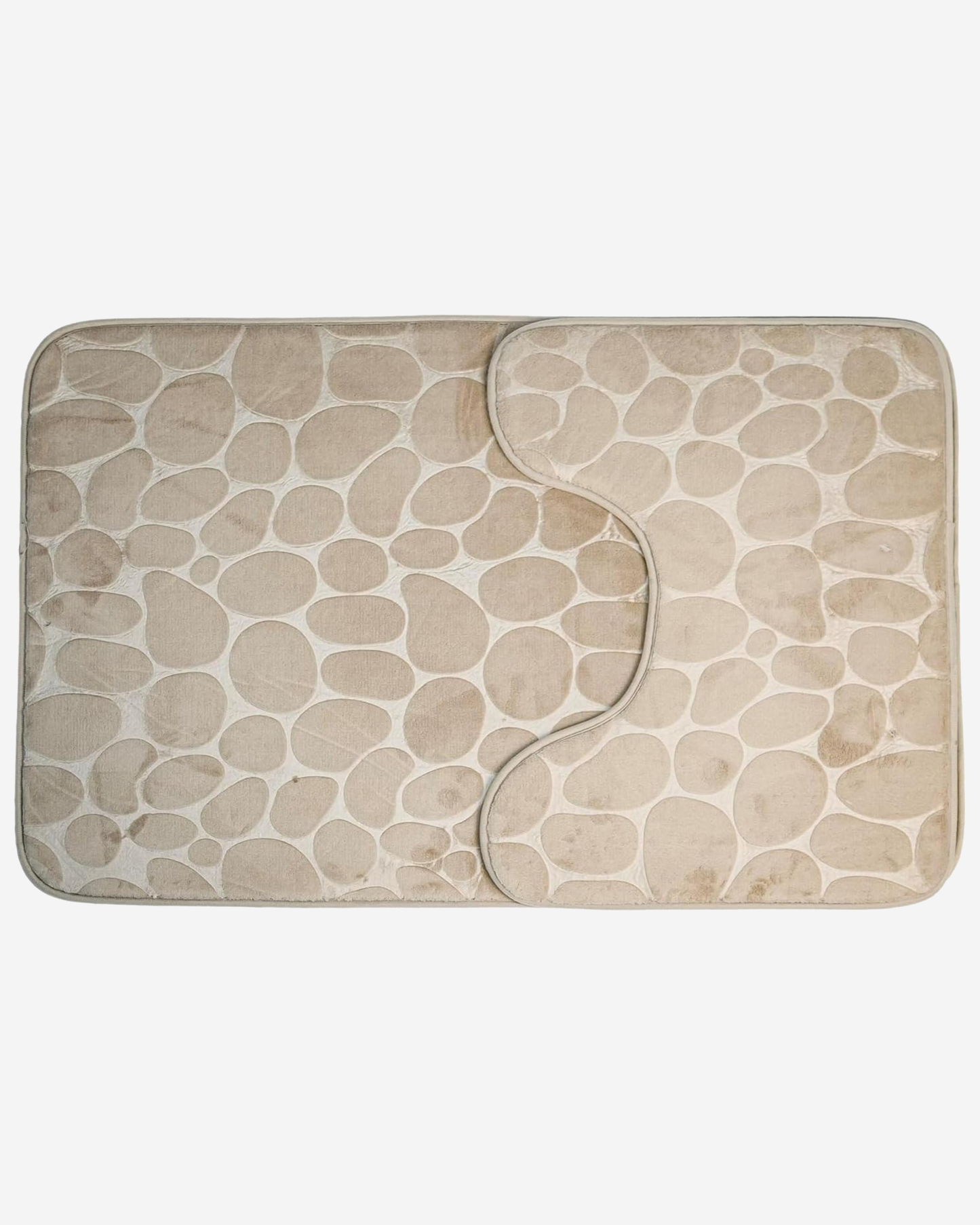 Cuisine Art Memory Foam Bath Mat Set 2 pcs 50×80 cm Beige + Contour