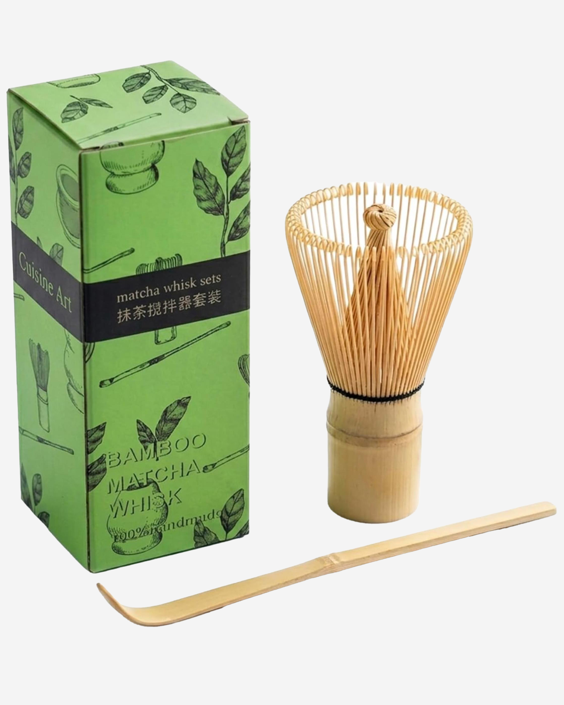 Cuisine Art Bamboo Matcha Whisk Set 2 pcs