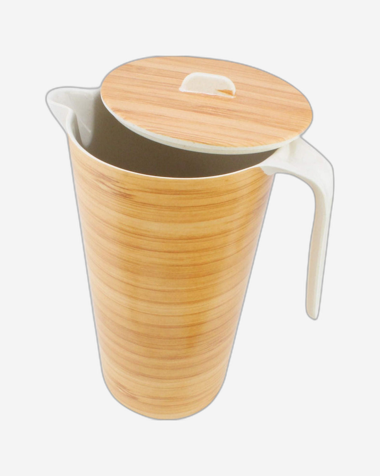 إبريق من ألياف الخيزران من كويزين آرت - تصميم خشبي | صديق للبيئة ومتين | ٢١ سم | خفيف الوزن وأنيق