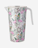 فن الطهي - فلورنسا - إبريق ماء صديق للبيئة مع فوهة صب وغطاء من ألياف الخيزران، أباريق مياه، إبريق مشروبات ساخنة وباردة، أباريق عصير شاي مثلج - 1.45 لتر