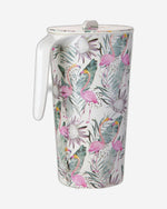 فن الطهي - فلورنسا - إبريق ماء صديق للبيئة مع فوهة صب وغطاء من ألياف الخيزران، أباريق مياه، إبريق مشروبات ساخنة وباردة، أباريق عصير شاي مثلج - 1.45 لتر