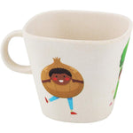 طقم أدوات طعام للأطفال من ألياف الخيزران من كويزين آرت | أطباق وأوعية وأكواب صديقة للبيئة للأطفال | خفيفة الوزن ومتينة | تصاميم مرحة