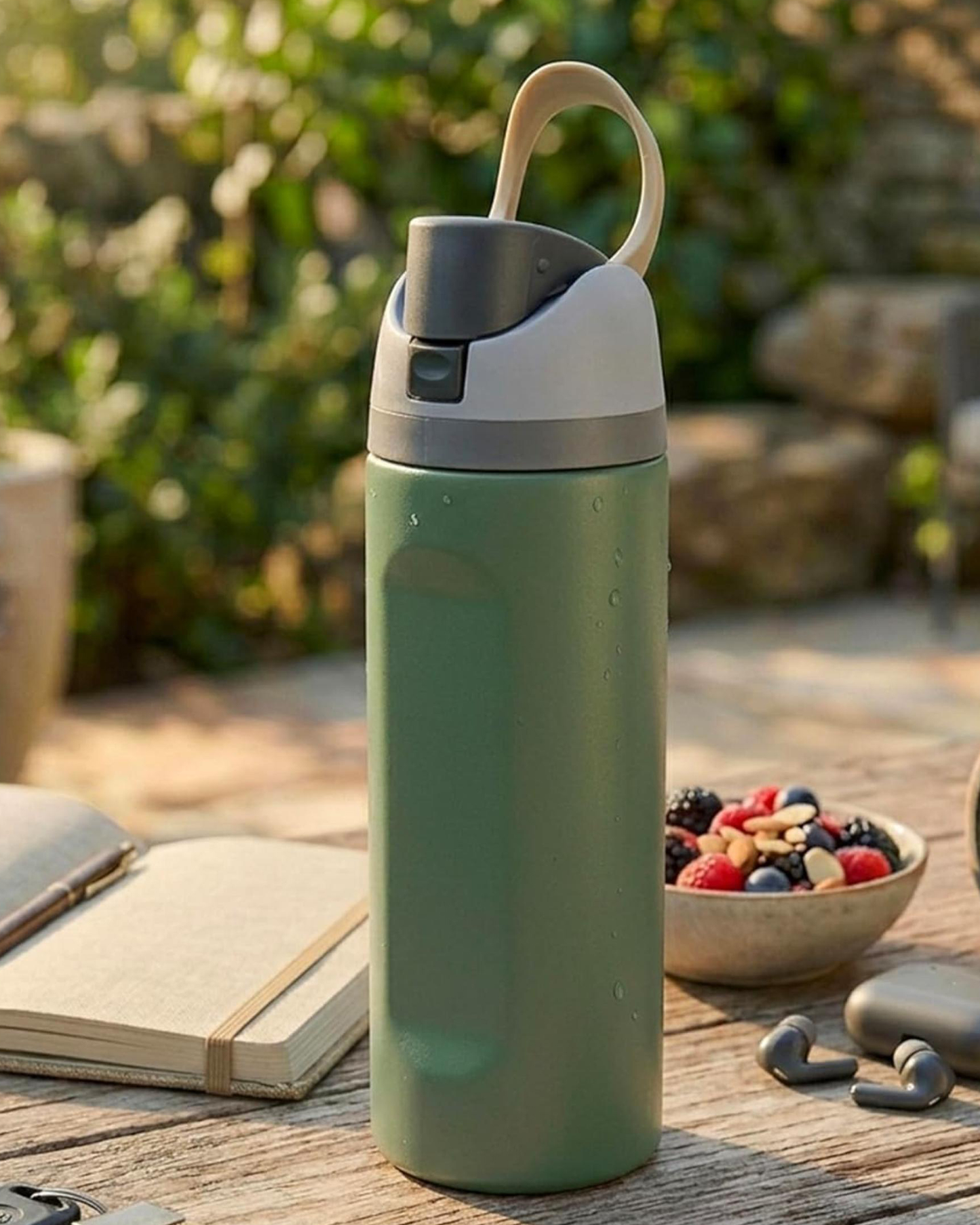 Cuisine Art Stainless Steel Water Bottle 560 ml Green