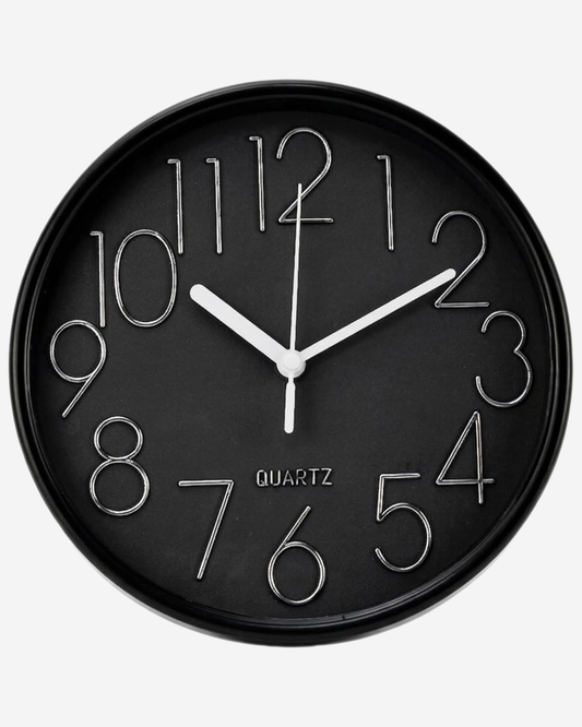 Cuisine Art Round Wall Clock 20 cm Black