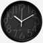 Cuisine Art Round Wall Clock 20 cm Black