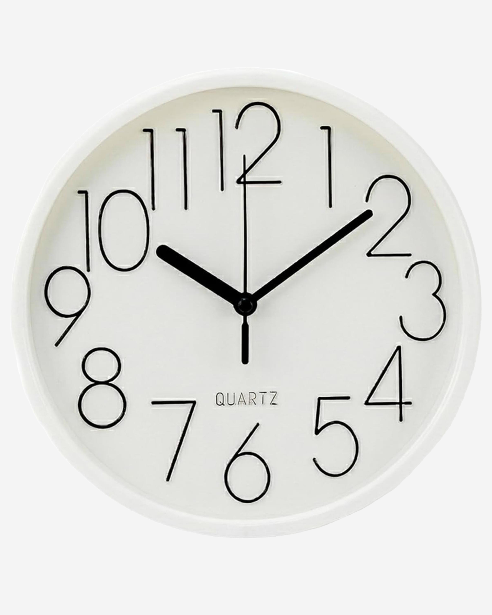 Cuisine Art Round Wall Clock 20 cm White