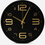 Cuisine Art Round Wall Clock 25 cm Black