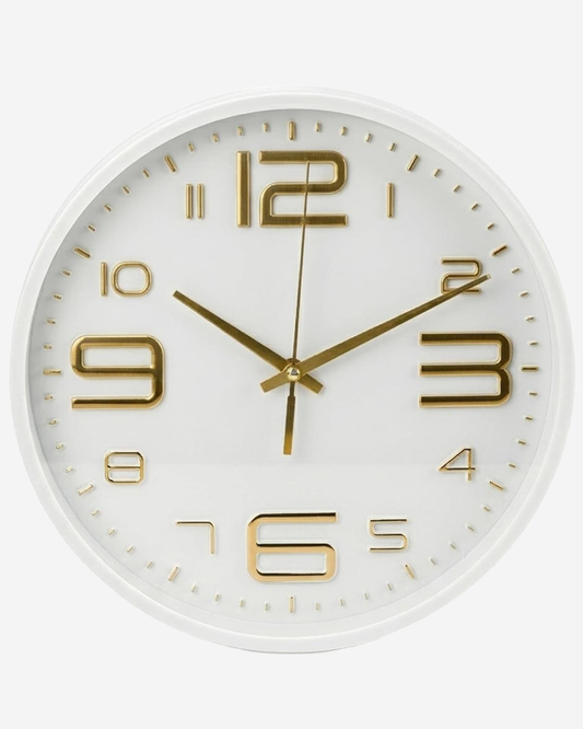 Cuisine Art Round Wall Clock 25 cm White