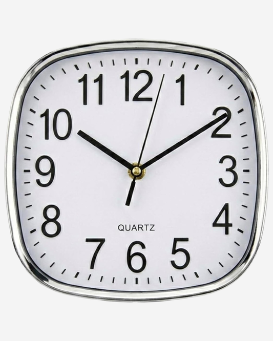 Cuisine Art Square Wall Clock 20 cm White