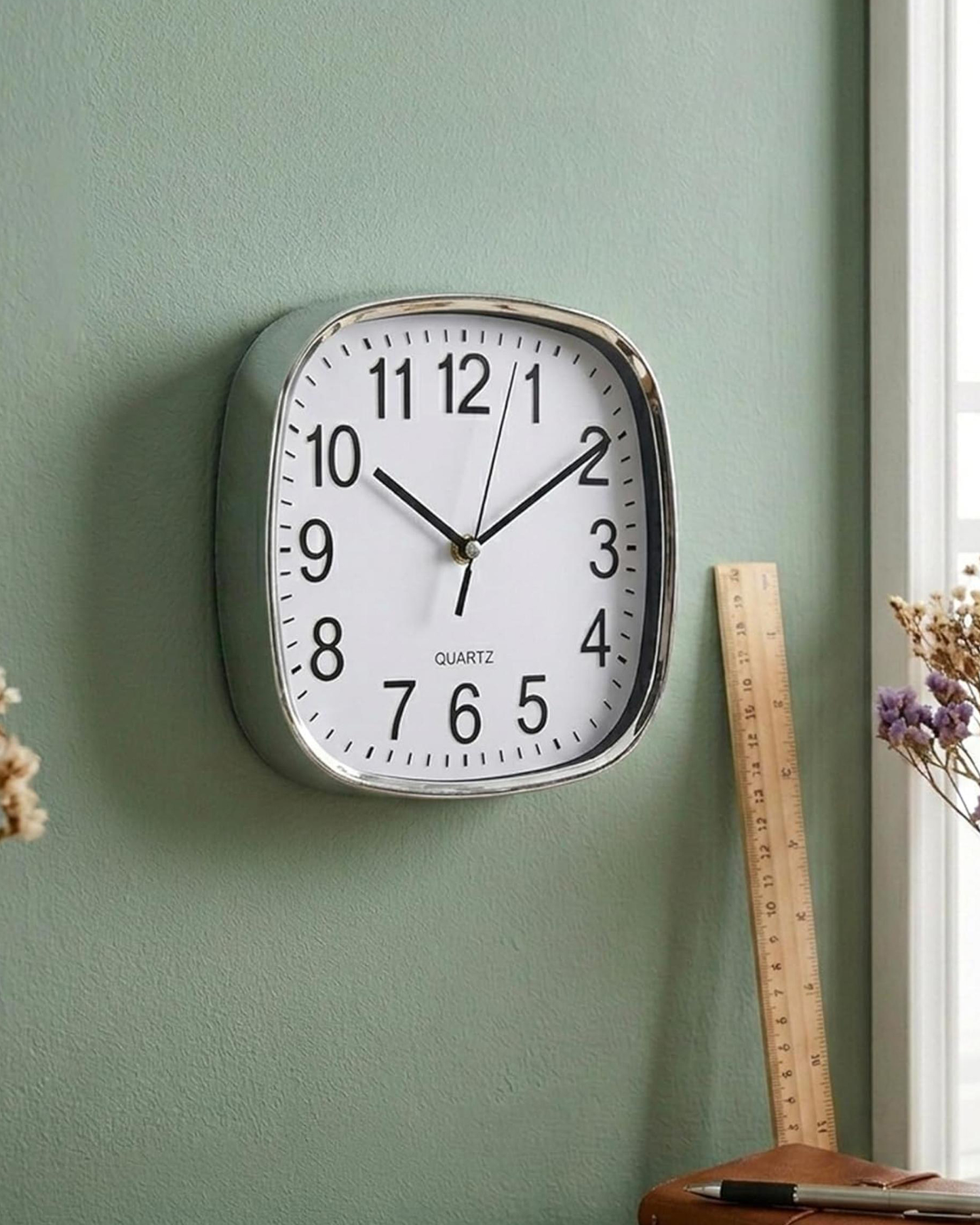Cuisine Art Square Wall Clock 20 cm White
