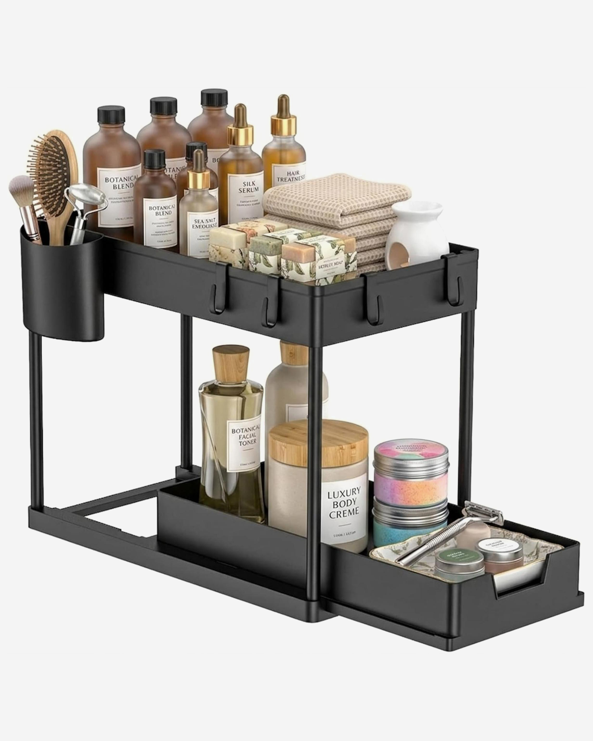 Cuisine Art Under Sink Organizer Double Pull?Out Drawer