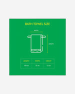 منشفة حمام سفاري بنقشة أوراق الشجر من يونايتد كولورز أوف بينيتون، وزن 450 جرامًا لكل متر مربع