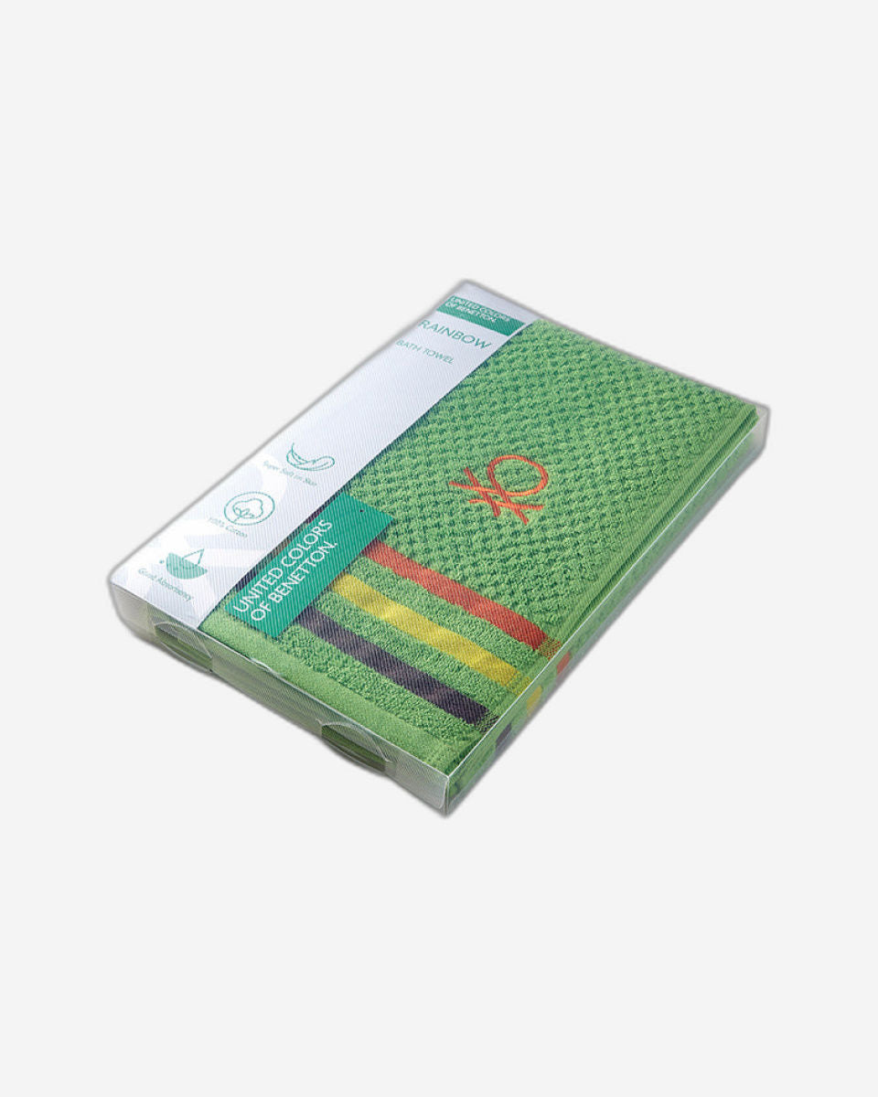 منشفة حمام يونايتد كولورز أوف بينيتون بألوان قوس قزح الخضراء، 450 جرام لكل متر مربع