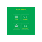 منشفة حمام يونايتد كولورز أوف بينيتون بألوان قوس قزح الخضراء، 450 جرام لكل متر مربع