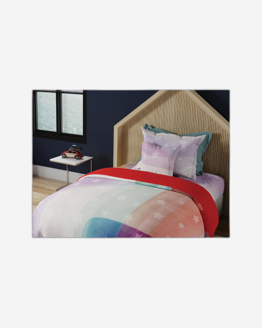 ملاءة سرير أطفال 210 TC من United Colors of Benetton مع غطاء وسادة واحد بلون الخوخ