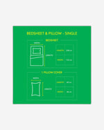 ملاءة سرير أطفال 210 TC من United Colors of Benetton مع غطاء وسادة واحد بلون الخوخ