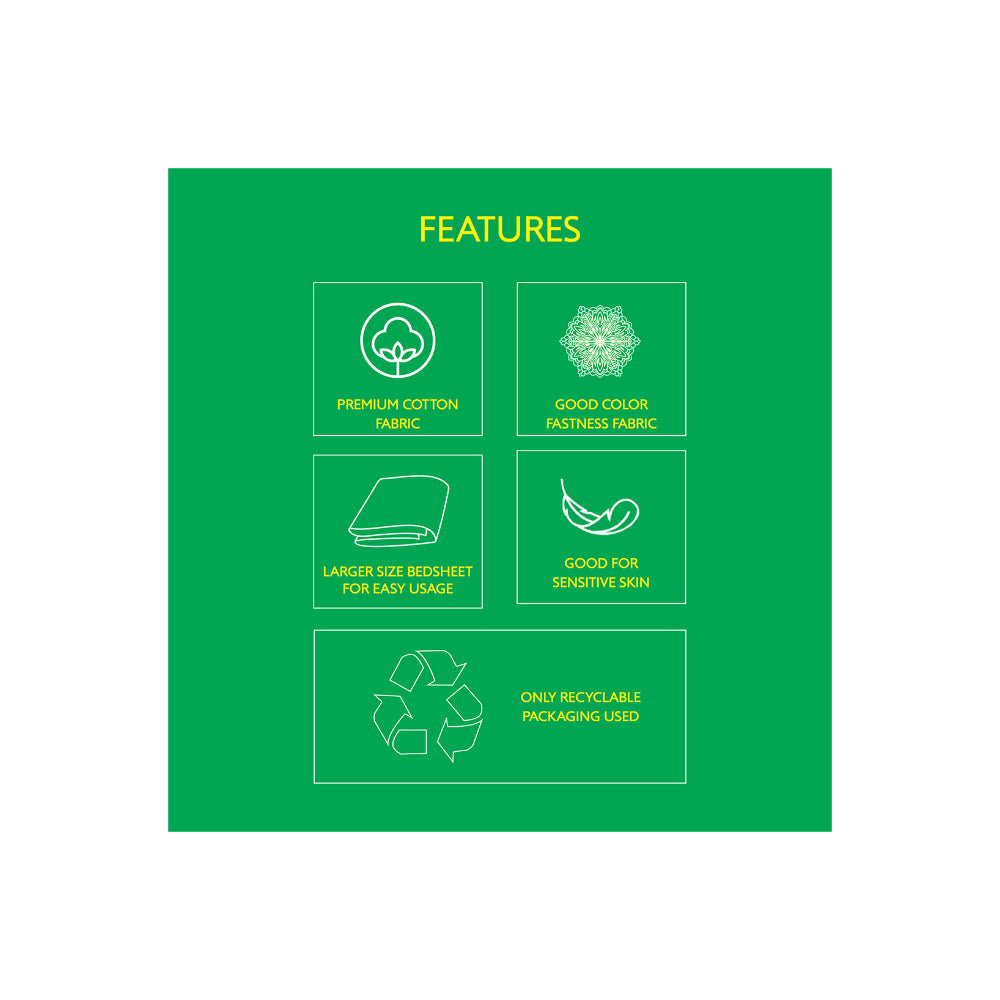 ملاءة سرير سوبر كينج من يونايتد كولورز أوف بينيتون رينبو 210 تي سي مع غطاءي وسادة باللون الأحمر