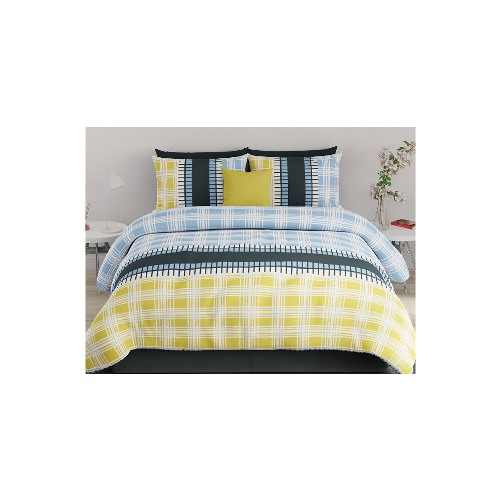 United Colors of Benetton Rainbow 210 TC Super King Bedsheet with 2 Pillow covers Multi