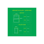 ملاءة سرير United Colors of Benetton Rainbow 210 TC Super King مع غطائي وسادة متعدد الألوان